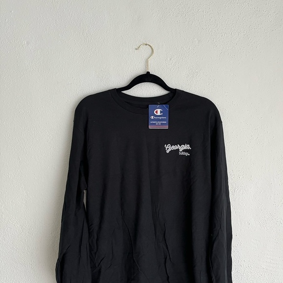 Champion Woman Black NCAA Georgia University Long Sleeve T-Shirt M - Picture 5 of 7